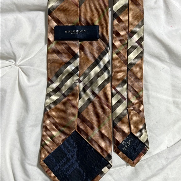 Classic Brown Plaid Men's Tie - Picture 2 of 5